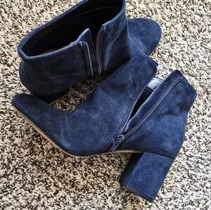 INC blue suede boots 6 NWOT